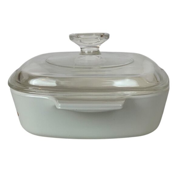 Vintage Corning Ware Country Festival 1 Qt Casserole Dish with Clear Lid 1975 - Picture 2 of 9